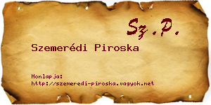Szemerédi Piroska névjegykártya